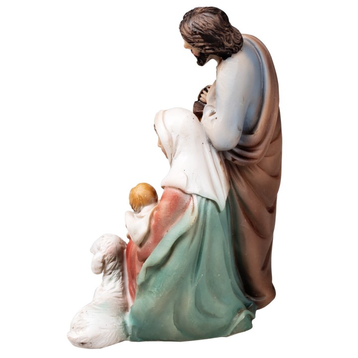 Natività in resina con agnello cm 7x3,5x9,5 h