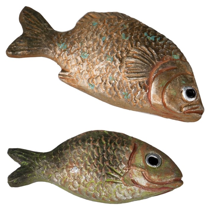 Set of two resin fish