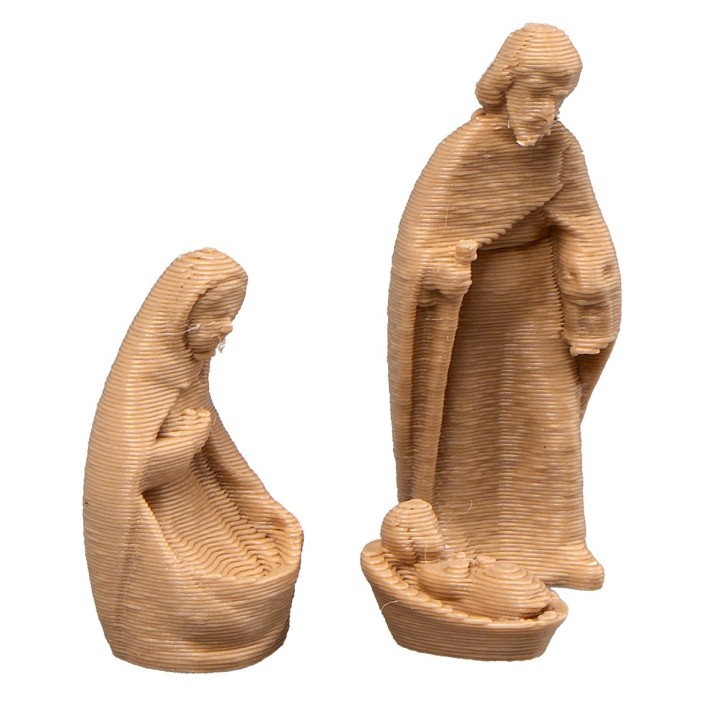 Mini Modern Nativity wood effect for Nativity Scene series 3 cm