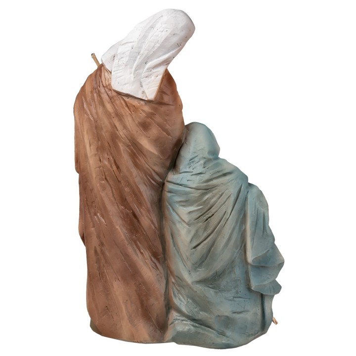 Sacra famiglia in resina dipinta cm 11x6x20 h