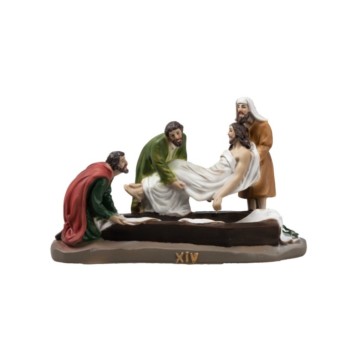 Resin statues 14 stations Way of the Cross 9 cm