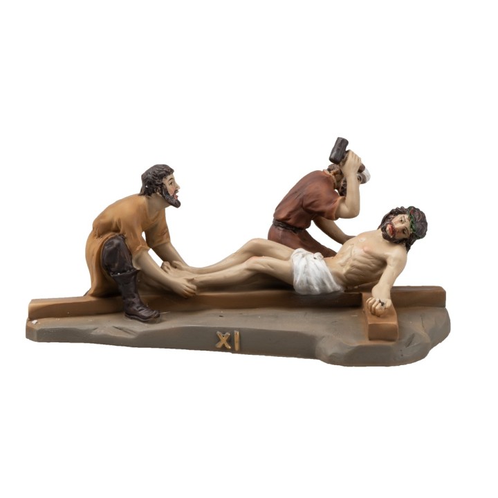 Resin statues 14 stations Way of the Cross 9 cm