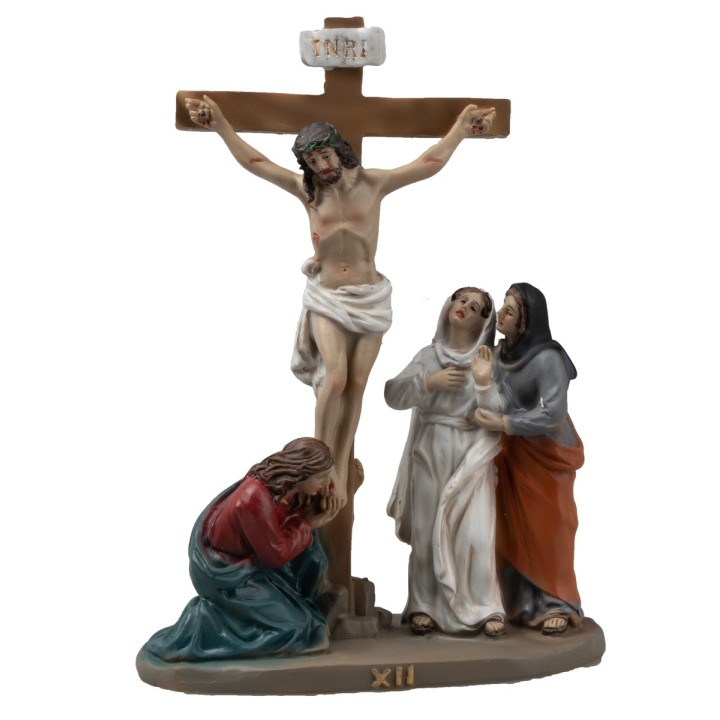 Resin statues 14 stations Way of the Cross 9 cm