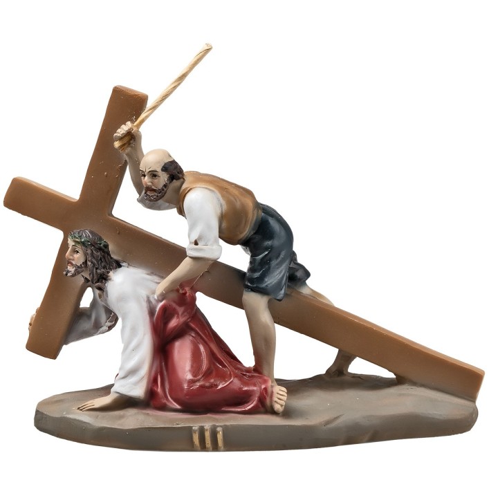 Estatuas de resina 14 estaciones Vía Crucis cm 9