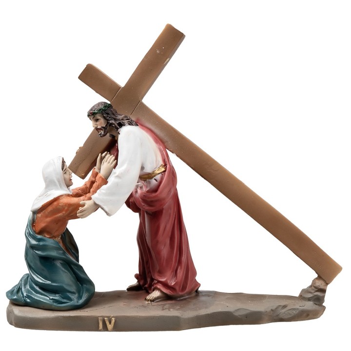 Estatuas de resina 14 estaciones Vía Crucis cm 9
