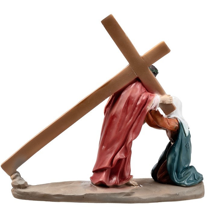 Estatuas de resina 14 estaciones Vía Crucis cm 9