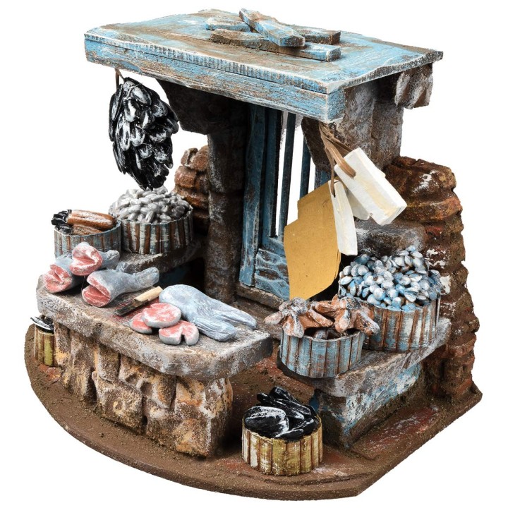 Fishmonger's shop 20x14x15cm