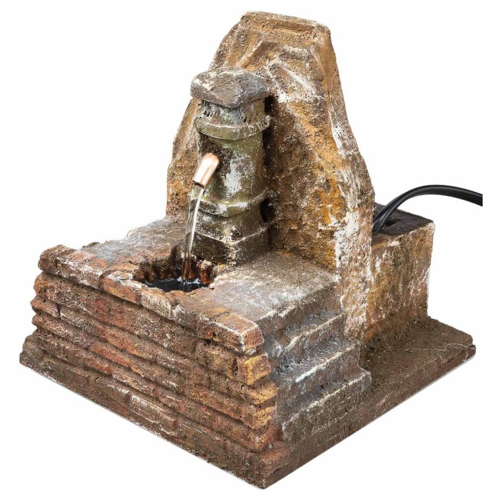 Fuente de columna con bomba funcionando cm 13,5x13x14 h