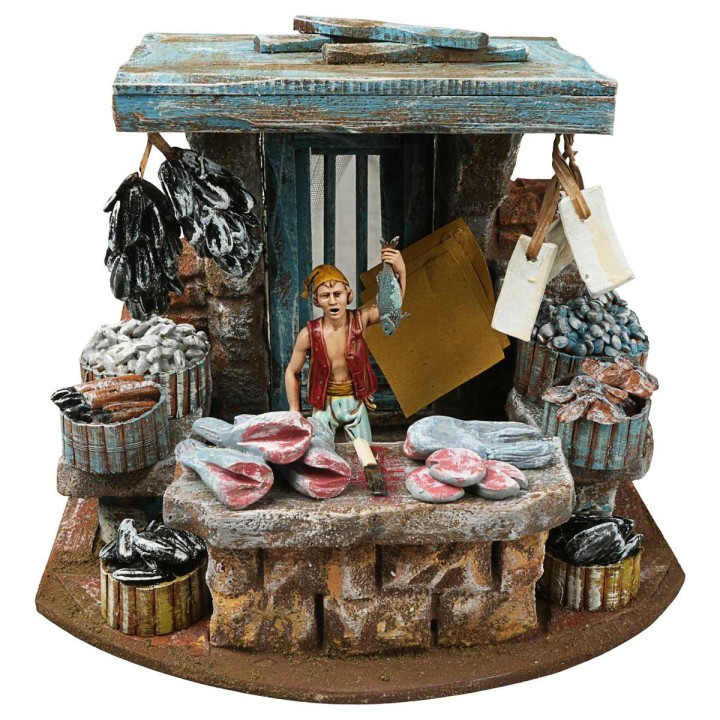 Bottega del pescivendolo 20x14x15cm