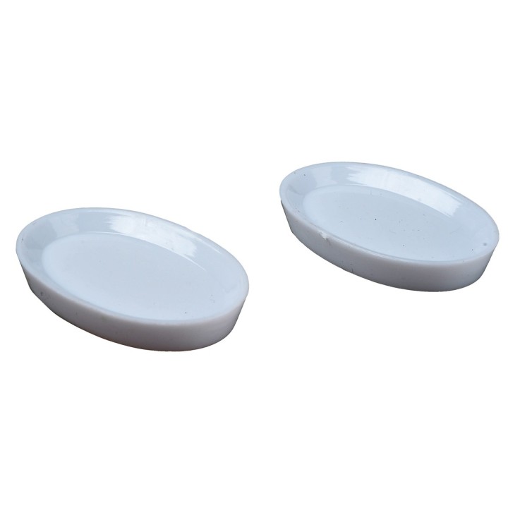 Juego de 2 bandejas de pvc 4x2,5 cm