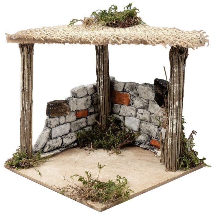 Tenda con muro in gesso cm 12,5x12,5x12 h