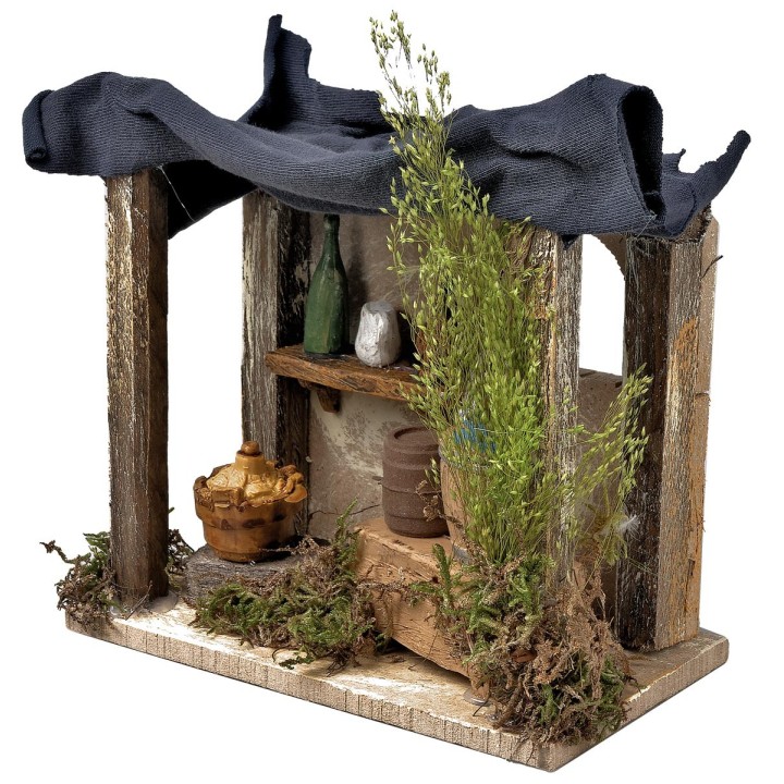 Bottega di mercato con brocche e recipienti cm 13,5x7x13 h