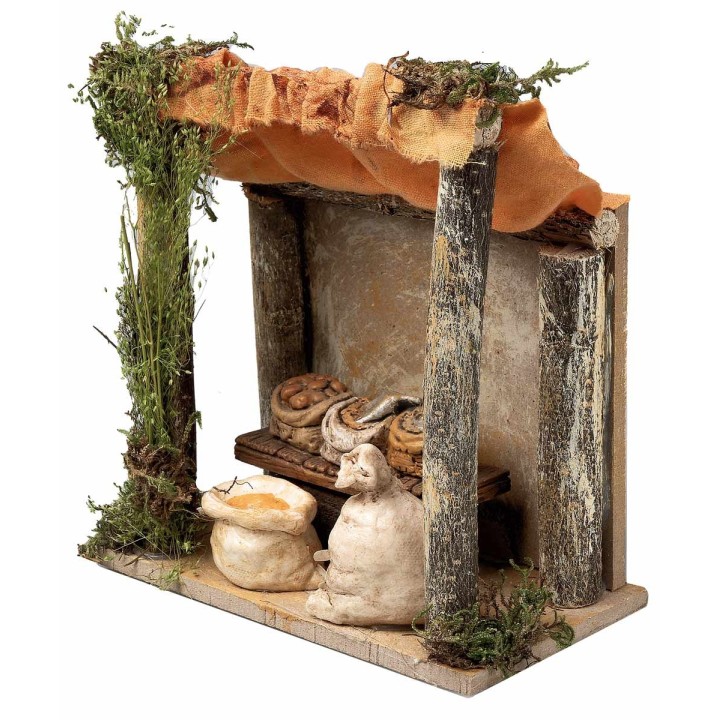 Tenda di mercato con brocche e recipienti cm 13x7x14 h
