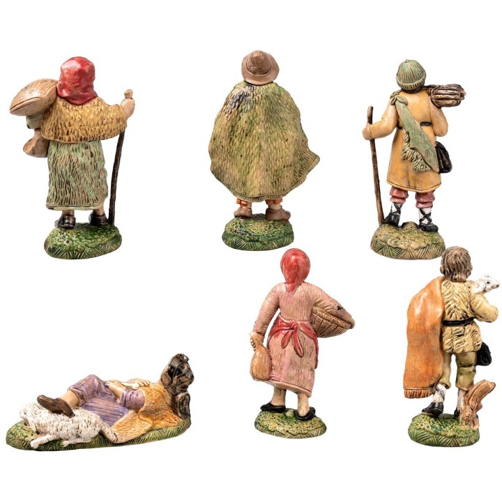 Set of 6 statues, 10 cm, for nativity scene