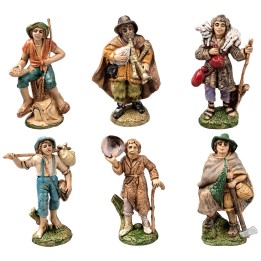 Juego de 6 figuras de 10 cm para pesebre