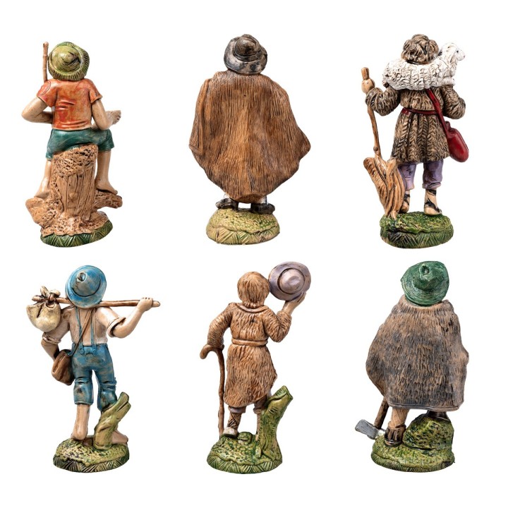 Juego de 6 figuras de 10 cm para pesebre