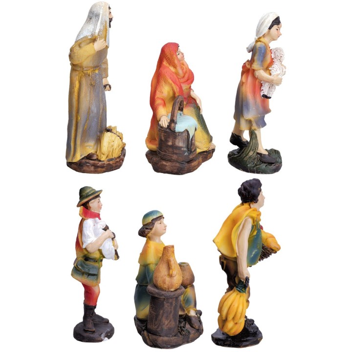 Set sei statuine serie 12 cm in resina