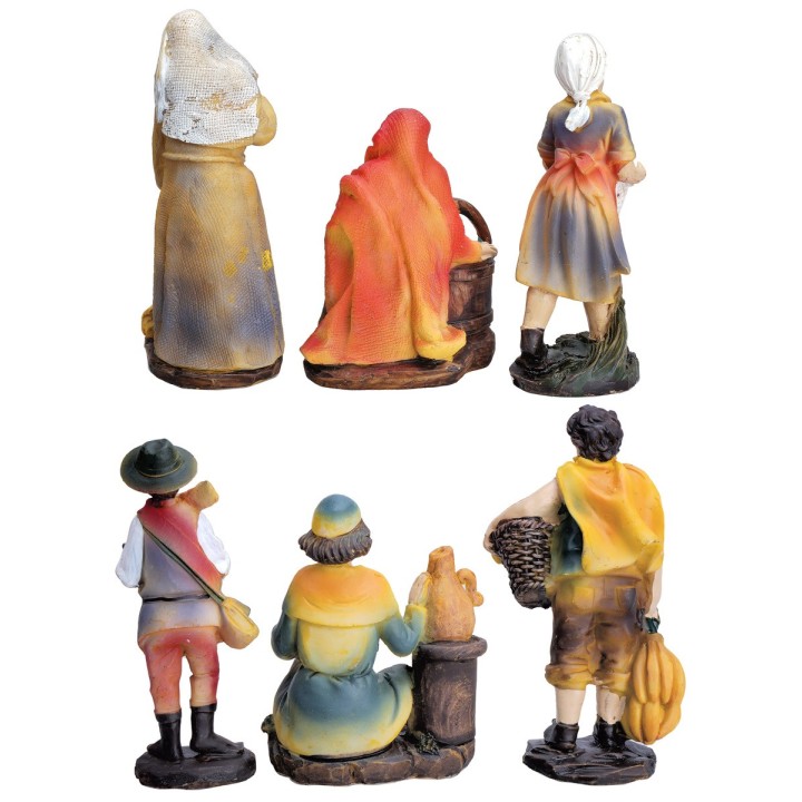 Set sei statuine serie 12 cm in resina