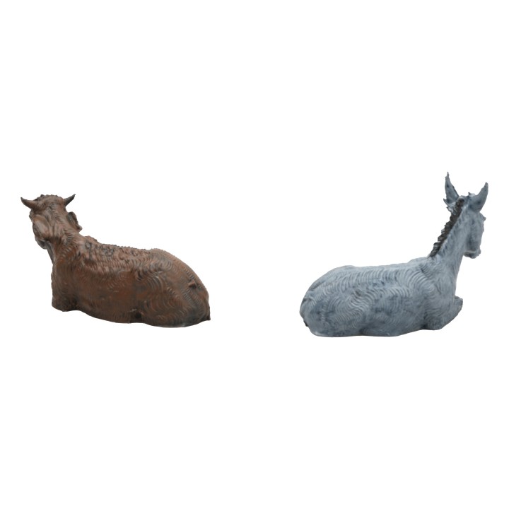 Set buey y burro sentados serie 15 cm