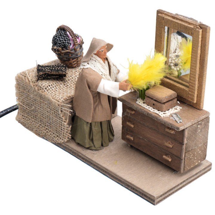 Woman dusting series 10 cm in motion