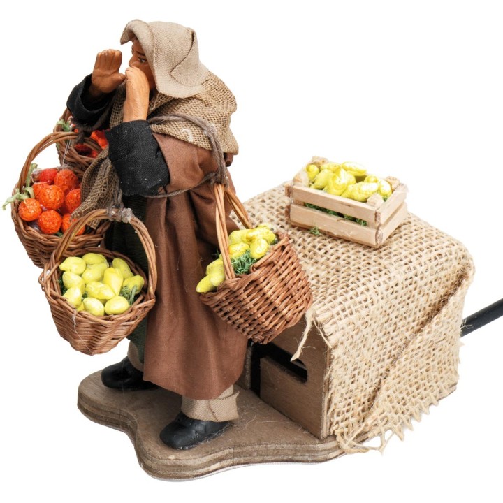 Venditrice con cesti di frutta serie 12 cm in movimento