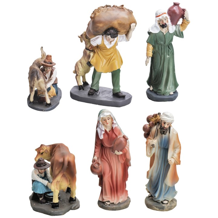 Set of 6 crafts in resin series 9 cm