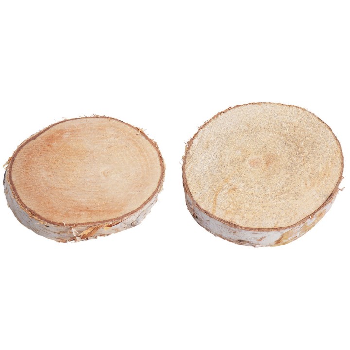 Juego de dos discos de madera Ø 12,5-13,5 cm