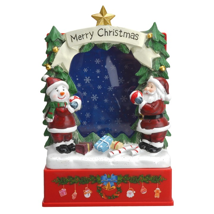 Escenario cielo estrellado Papá Noel funcional a baterías cm