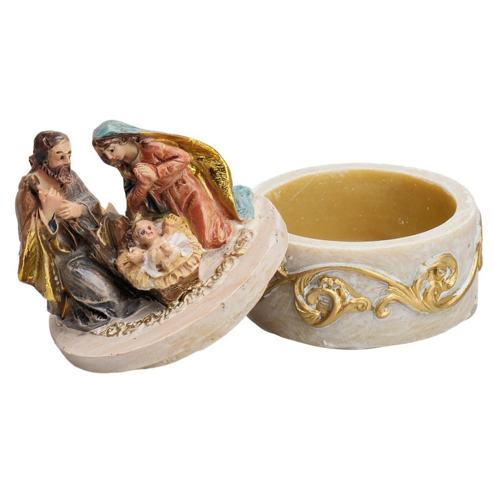 Cofanetto Natività in ginocchio serie 4 cm in resina