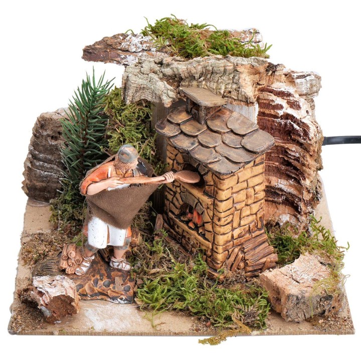 Baker series 10 cm moving - Moving nativity shepherds
