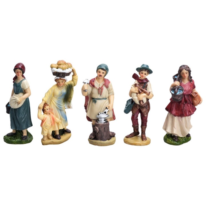 Set 10 figuras en resina serie 12 cm