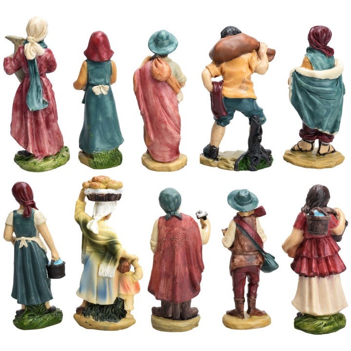 Conjunto 10 personajes en resina serie 10 cm