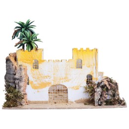 Castillo palestino con palmera cm 31x18x22 h