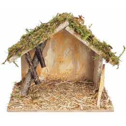Capanna con assi di legno cm 24x15x19 h