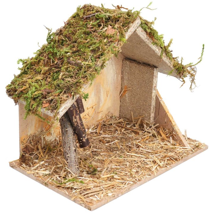Capanna con assi di legno cm 24x15x19 h