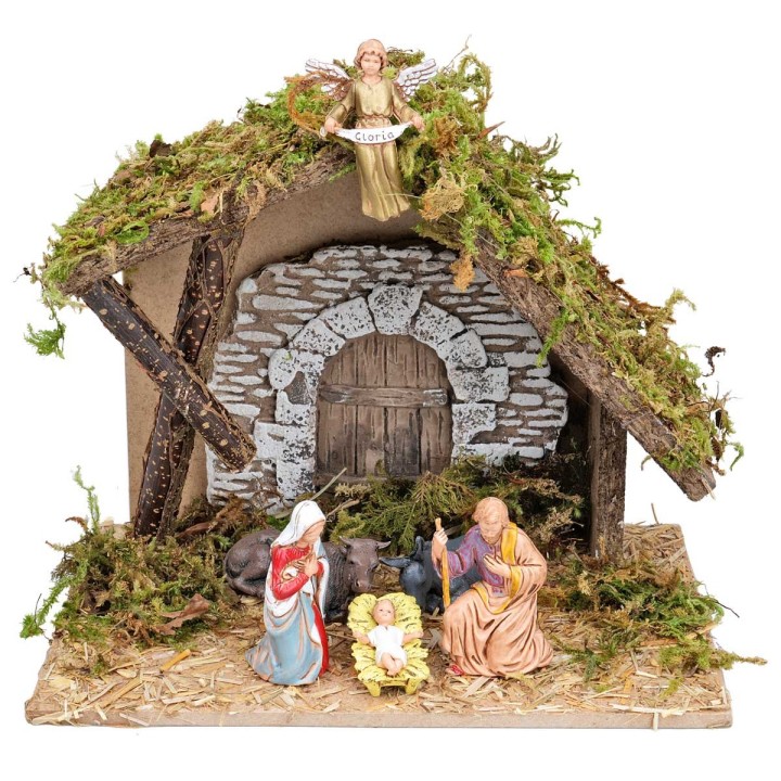 Cabaña con pared de yeso cm 23,5x14,5x20 h