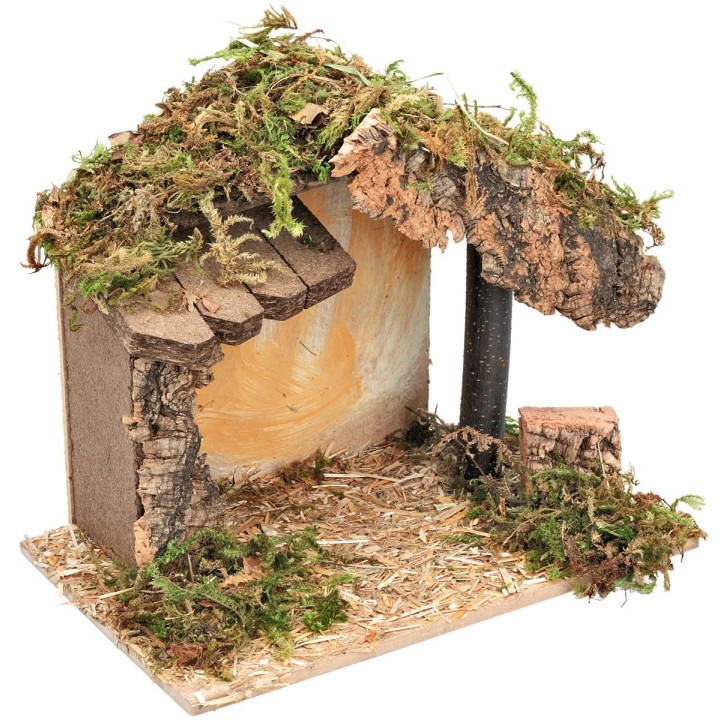 Hut with side canopy cm 23.5x14.5x20 h