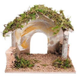 Capanna per presepe con apertura ad arco cm 24x14,5x20,5 h