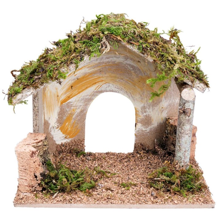 Capanna per presepe con apertura ad arco cm 24x14,5x20,5 h