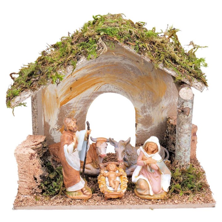 Capanna per presepe con apertura ad arco cm 24x14,5x20,5 h