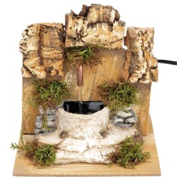 Fontana con tetto spiovente e pompa funzionante cm 15x15x15,5 h