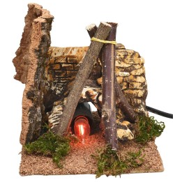 Bivacco con fuoco funzionante cm 14x14x14,5 h