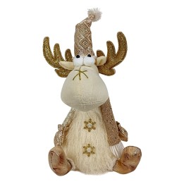 Reno navideño iluminado cm 15x13x30 h
