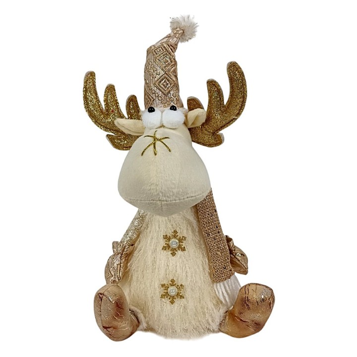 Reno navideño iluminado cm 15x13x30 h