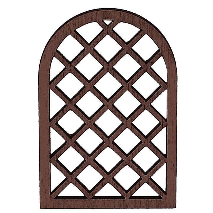 Grilled Arabic wooden window cm 4.6x0.3x6.8 h