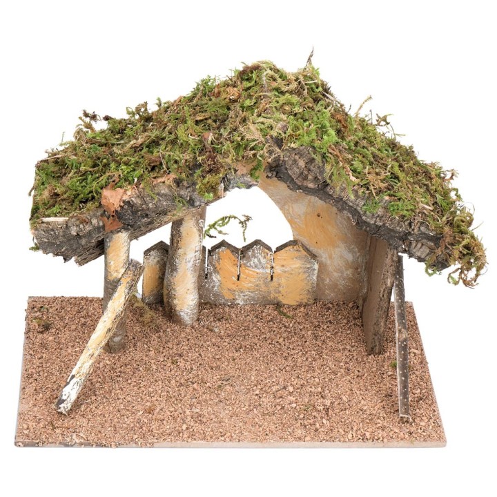 Hut with fence cm 31.5x17x23 h