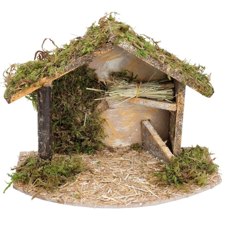 Cabaña con heno de 32x18x23 cm h