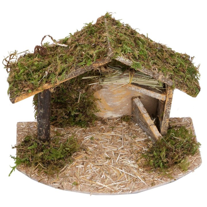 Cabaña con heno de 32x18x23 cm h
