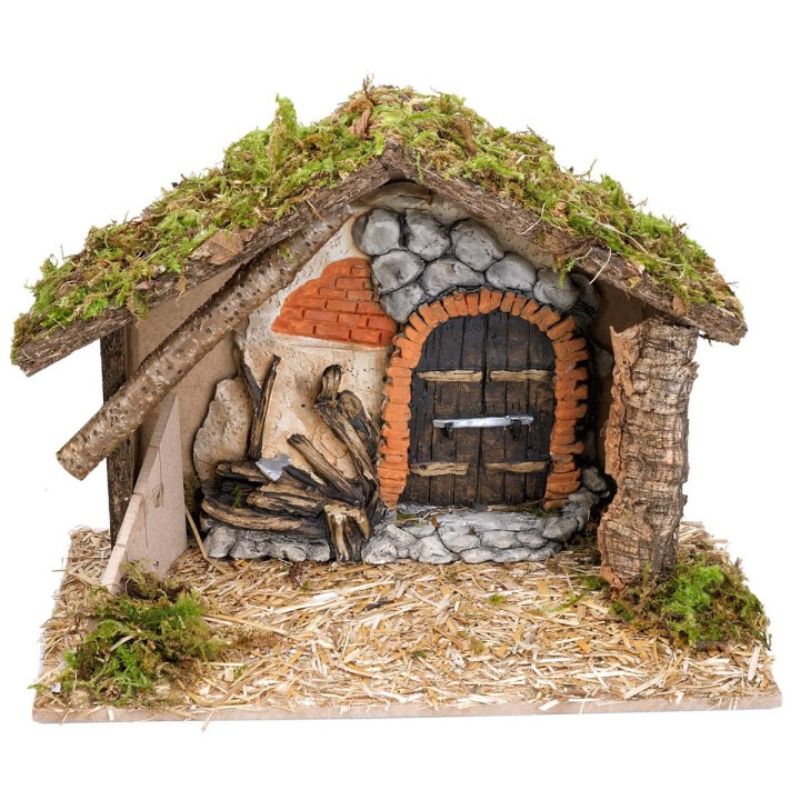 Cabaña con pared de yeso cm 31x17x23 h