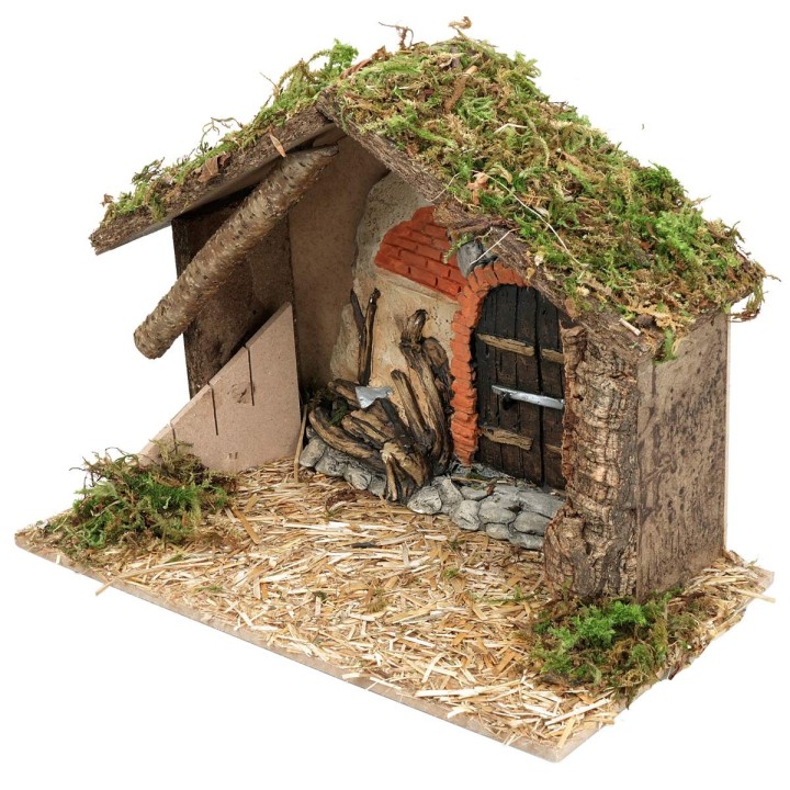 Cabaña con pared de yeso cm 31x17x23 h